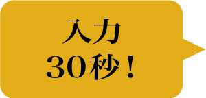 入力30秒！