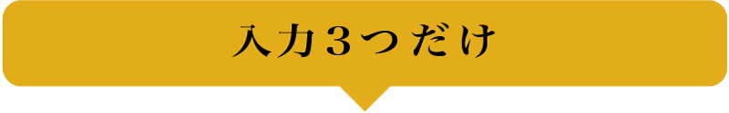 入力３つのみ