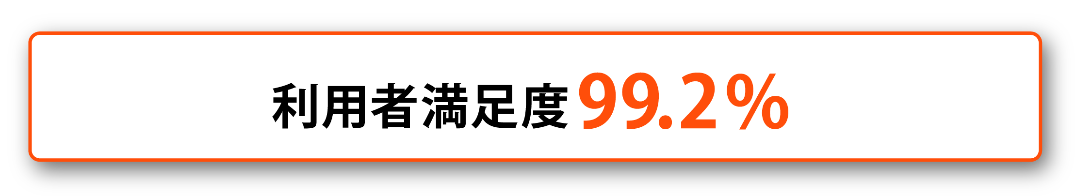 利用者満足度99.2%