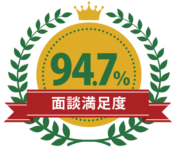 面談満足度94.7％