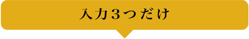 入力3つのみ