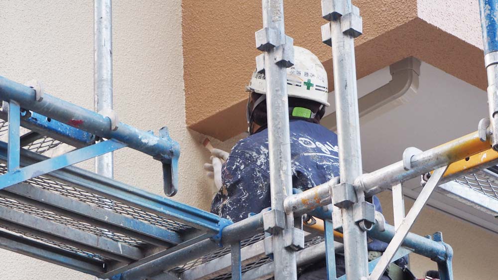 ベランダの微調整