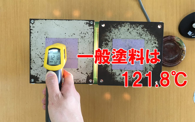 一般塗料は121.1度
