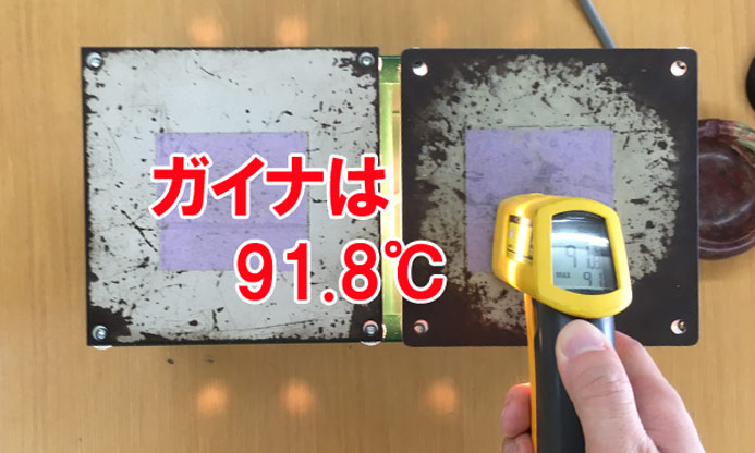 ガイナが91.8℃