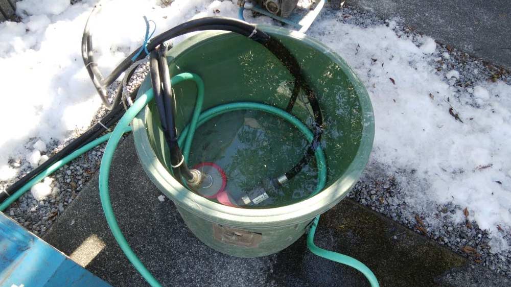 高圧洗浄のポンプ