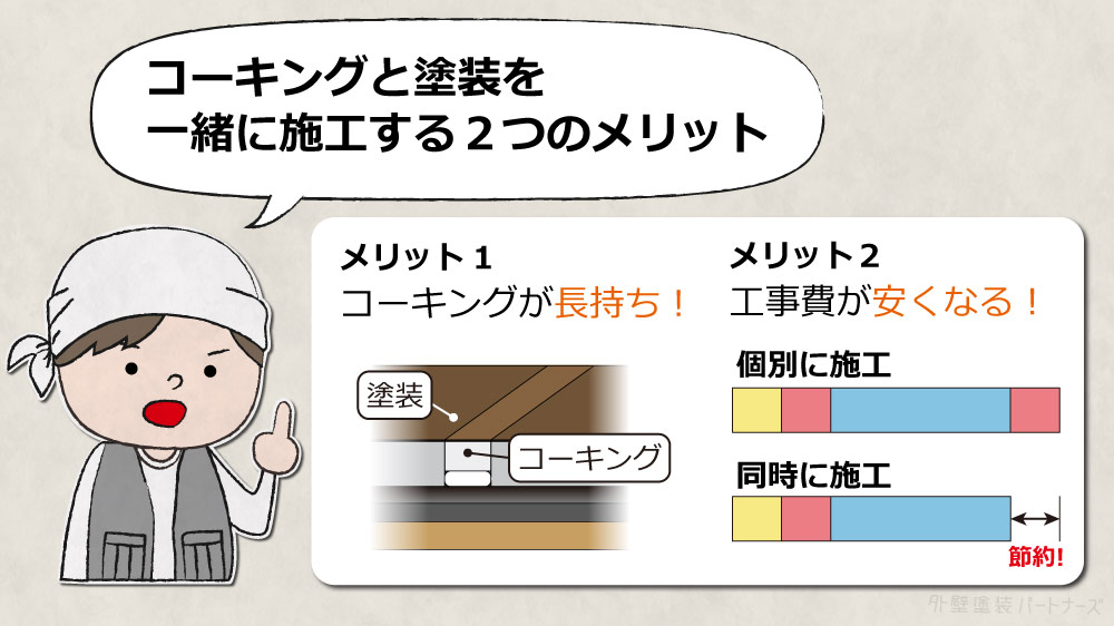 コーキングと塗装をやるメリット