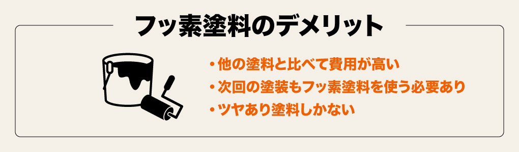 フッ素塗料のデメリット