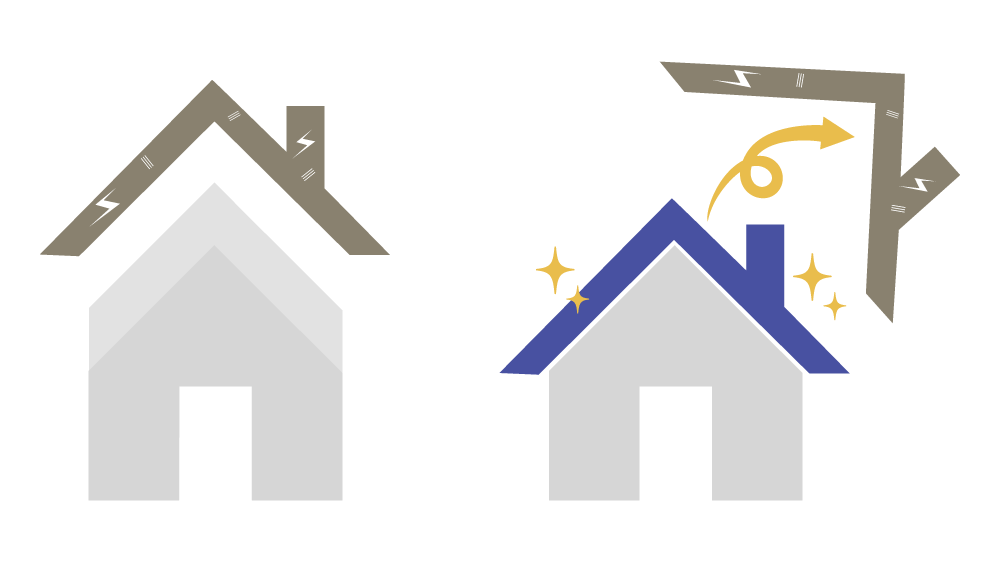 屋根の葺き替え工事